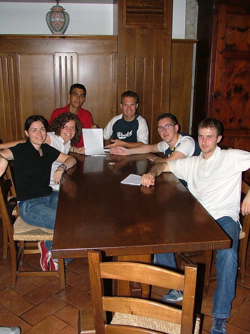 fucini 2004 In pausa al bar della foresteria nel 2004