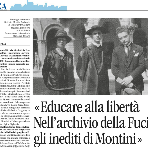 Avvenire parla delle attività della Fondazione Fuci